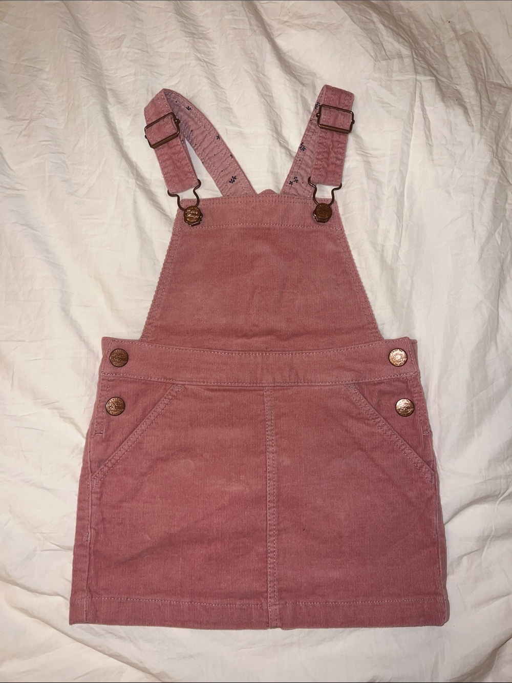 H&M Pink Corduroy Overall Dress for Girls